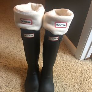Hunter boots and socks